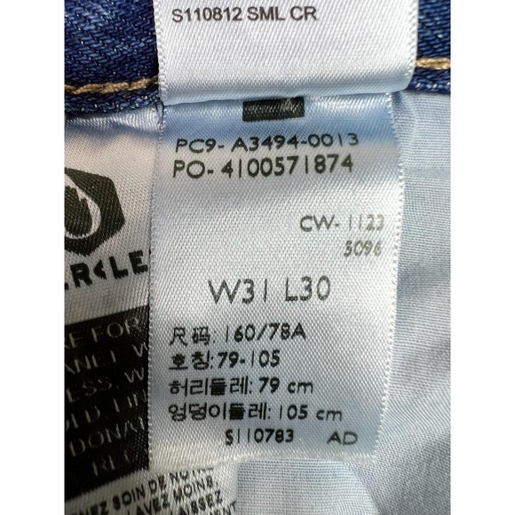 Levis Premium Baggy Dad Jeans Womens 31 Blue Medium Wash High Rise Denim Wide - Picture 13 of 16